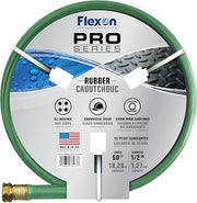 Flexon 1/2" x 60ft Premium Green Rubber Garden Hose