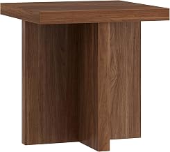 Henn&Hart 22" Square Side Table, Nightstand, End Table, Medium Walnut