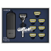 Gillette 1 Razor, 1 Travel Case, 8 Refills / Handle + 8 Refills + Travel Case / 1 Count (Pack of 1) Cartridge Razors
