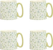 10 Strawberry Street Springtime Bella Mugs, Set of 4 (Botanical Bun)