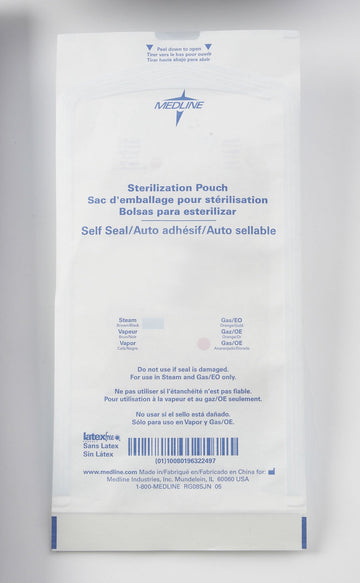 Self Seal Surgical Instrument Sterilization Pouches by Medline – 7.5" X13", Model MPP100545GSH