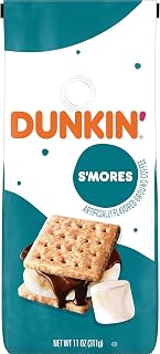 Dunkin' Donuts S'mores Flavored Ground Coffee, 11 Ounce (Pack of 1)
