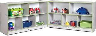 Jonti-Craft Rainbow Accents 0292JCWW130 Low Mobile Fold-n-Lock - Key Lime Green