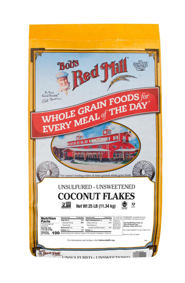Flaked Unsweetened Coconut by Bob's Red Mill – 400 Ounce (Pack of 1), White, Model BG11022