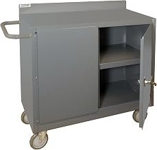 Durham 16 Gauge Welded Steel Mobile Cabinet with Lockable Storage Compartment, 2220-95, 1200 lbs Capacity, 1 Shelf