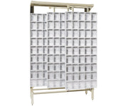 QUANTUM STORAGE SYSTEMS 77" H x 48" W x 18" D / 303 Drawers Free Standing Slider Systems White / White Standing Shelf Units