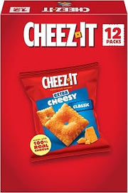 Cheez-It Extra Cheesy Baked Snack Crackers, Lunch Snacks (12 Packs)