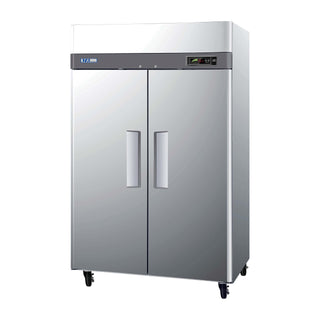 N M3 Series Solid Door Reach-In Freezer by Turbo Air – Stainless-Steel, Model M3F47-2