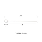 Thunder Group 10 Inch, Round / Silver / 1 Barbecue Skewers