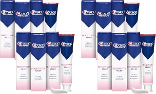 Crest Sensitivity Toothpaste 4.8 oz, Relieves Sensitivity, Strengthens Gums, Anticavity, Clinically Proven, Antibacterial Toothpaste 3 Count (Pack of 4)