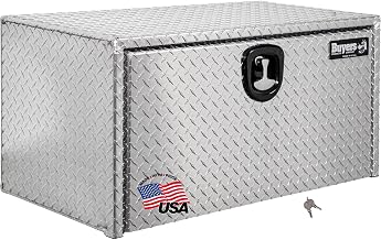 Buyers Products 1735105 Diamond Tread Aluminum Underbody Truck Box w/3-Point Compression Latch, 18 x 18 x 36 Inch, Made in the USA, Work Truck Tool Box, Job Box For Storage & Organization