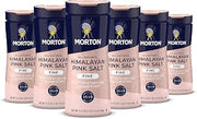 Morton All-Natural Himalayan Pink Salt Fine Grain, 17.6 oz, 6-Pack