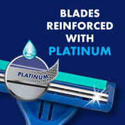 Sensor2 Plus Pivot Men's Disposable Razor by Gillette – 21 Count (Pack of 1), Rubber, Light Blue, Model CUNYAX