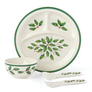 Holiday Children's Melamine 4-Piece Christmas Dinnerware Set for by Lenox – 1.60 LB, Melamine, Red & Green, Model 885787