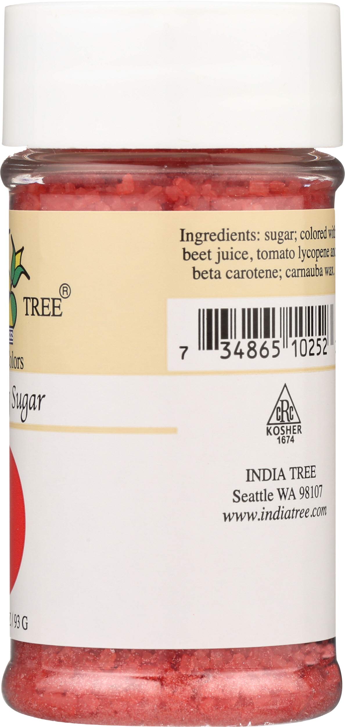 Red Decorating Sugar by India Tree – 3.3 Ounce (Pack of 1), Red, Model 0734865102523
