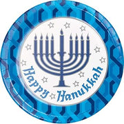Creative Converting AS422272case Menorah Paper Plates, One Size, Blue
