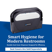 Plastic Toilet Seat Cover Dispenser Wall Mount by San Jamar – 16.5 x 12 X 3 Inches, Plastic, Pearl Black, Model TS510TBK