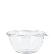 32 oz SafeSeal Tamper-Evident Clear PET Plastic Bowl with Hinged Flat Lid by DART – 32 oz. Bowl with Hinged Flat Lid, 32.0 fluid_ounces, Polyethylene Terephthalate (PET), Clear