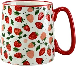 10 Strawberry Street Bella Strawberries Mug, Set of 4