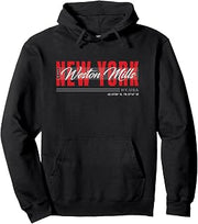 Weston Mills, New York Streetwear Bold Red Urban Design Pullover Hoodie
