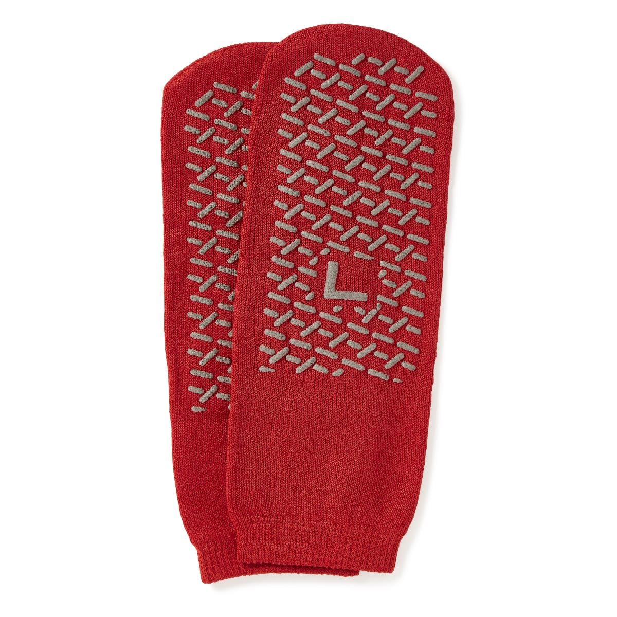 Risk Alert Fall Prevention Double-Tread Patient Red by Medline – Large, Red, Model MDTPS4B04FPR