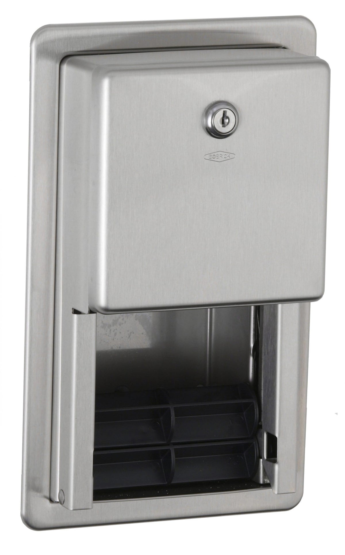 Bobrick Classicseries / Satin / 7-9/16" Width x 2-15/16" Depth x 12-1/2" Height Toilet Paper Holders