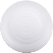 Elite Global Solutions JW7009-W Round Plate, 9 1/4" Dia. x 1 1/4" h., Melamine, White (Pack of 6)
