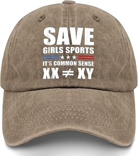 Save Girls Sports, Itis Common Sense for Women Low Profile Washed Distressed Baseball Caps
