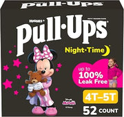 Pull-Ups Girls' Night-Time Potty Training Pants, Size 4T-5T, 52 Count