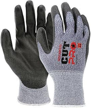 MCR Safety 92745PUXS Cut Pro 15 Gauge HyperMax Work Glove, Cut Protection, Polyurethane Coated Palm & Fingertips, Touchscreen Friendly, X-Small
