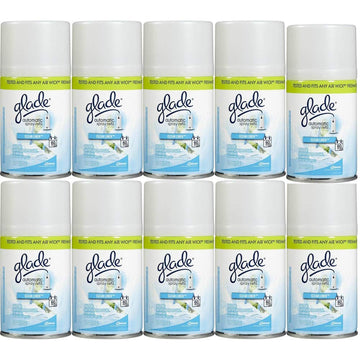 Automatic Spray Refill - Clean Linen - 6.2 oz - 10 pk by Glade – 5.17 Ounce (Pack of 12), white, Pack of 12