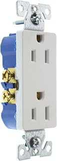 Hubbell RRD15WZ Duplex Decorator Receptacle Outlet, Non-TR, 15-Amp, 120-Volt, White