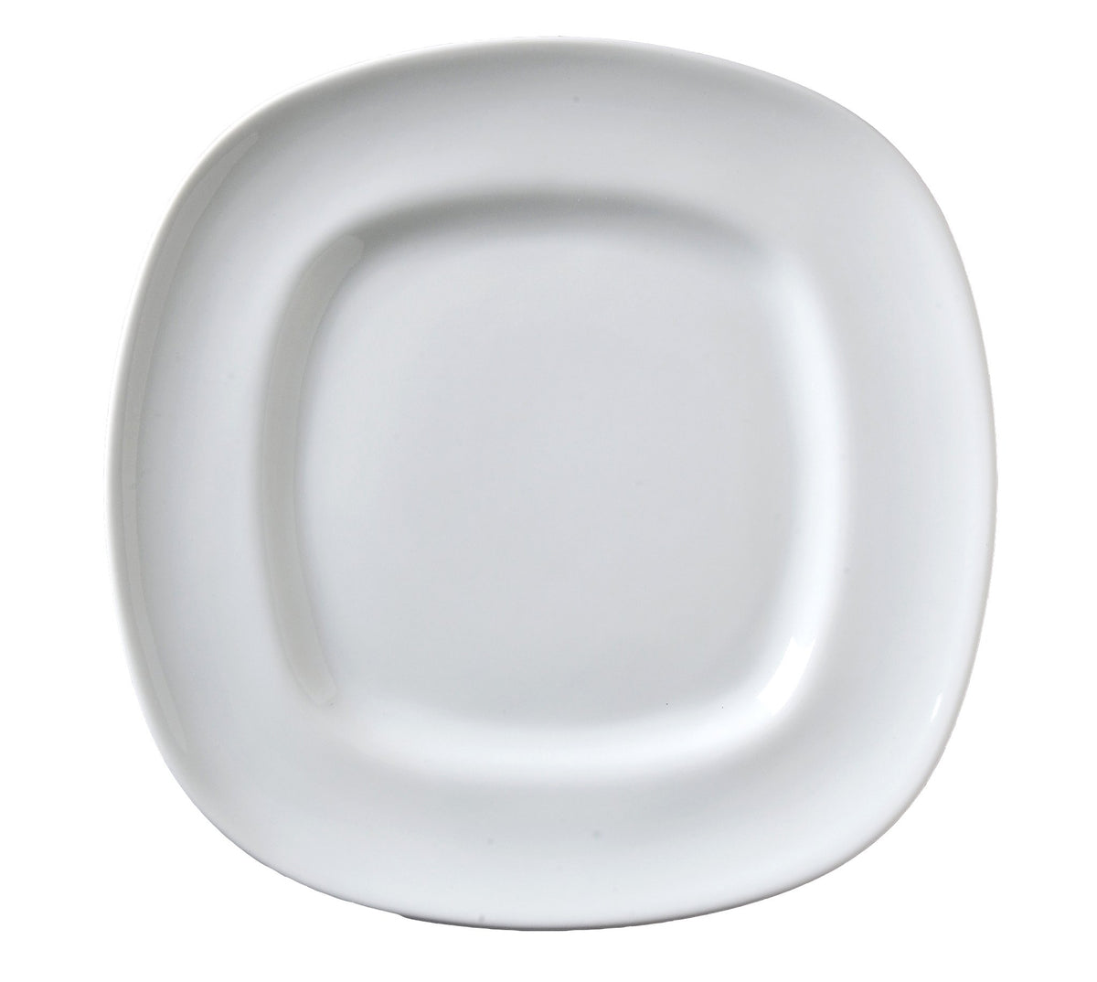 Signature Fusion Square Plate by Vertex China – 10.500" = 10-1/2", Porcelain, Porcelain White, Pack of 12, Model ARG-16F