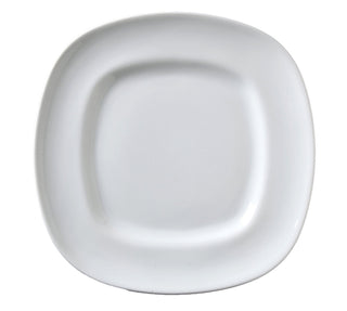 Signature Fusion Square Plate by Vertex China – 10.500" = 10-1/2", Porcelain, Porcelain White, Pack of 12, Model ARG-16F