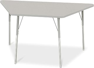 Jonti-Craft Berries 6443JCA000 Trapezoid Activity Tables - 30" X 60", A-Height - Freckled Gray/Gray/Gray