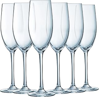 Chef & Sommelier Cabernet Collection - Set of 6 Champagne Flutes 24 cl - Shine, Transparency and High Resistance - Reinforced Packaging