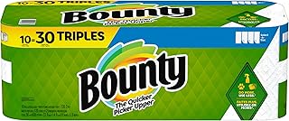 Bounty A Size White Paper Towels Rolls, 10 Count