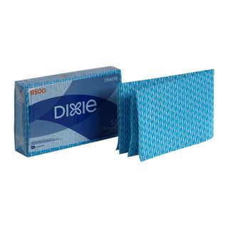 Dixie R500 Disposable Foodservice Towel by GP PRO (Georgia-Pacific) – White & Blue, 29408, 6 Poly Packages of 55