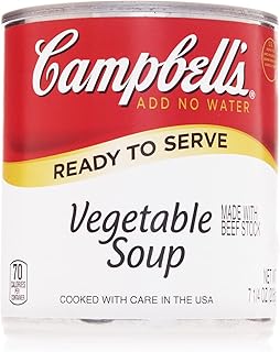 Campbell's Classic Ready to Serve Vegetable Soup, 7.25 Oz, Pack of 24