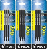 Pilot Gel Ink Refills for FriXion Erasable Gel Pen, Fine Point, Black Ink - 9 Refills