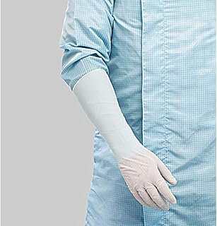 Ansell BNAL-M BioClean Nerva Non-Sterile Nitrile Glove, 16" Length, Ambidextrous, White, M (Pack of 1000)