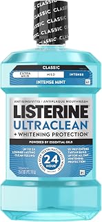 Listerine Ultraclean Antiseptic Mouthwash, Intense Mint, 50.7 fl. oz/1.5L