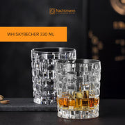 Dancing Stars Bossa Nova Collection Whiskey Tumblers | Set of 4 Clear Crystal Glass for Scotch by Nachtmann – Set of 4, 330 milliliters, Crystal Glass, Clear, Pack of 4