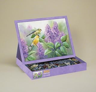 LANG Goldfinch and Lilacs 500 Piece Jigsaw Puzzle
