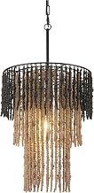 Zuo Bizu Ceiling Lamp Black & Beige, Multicolor Ceiling Lamp, Modern Style, Designed for Hardwired Installation with Standard mounting Bracket and Hardware Included, Steel, Lighting Ceiling Lamps