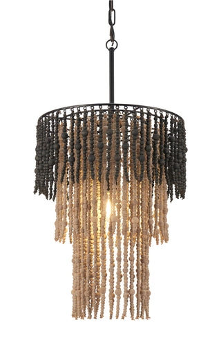 Bizu Ceiling Lamp Black & Beige by Zuo – Medium, Metal, Black & Beige, Model 56175