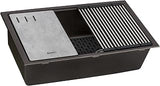 Ruvati 33-inch Granite Composite Quartz Undermount Workstation Kitchen Sink Coffee Brown - RVG2302ES