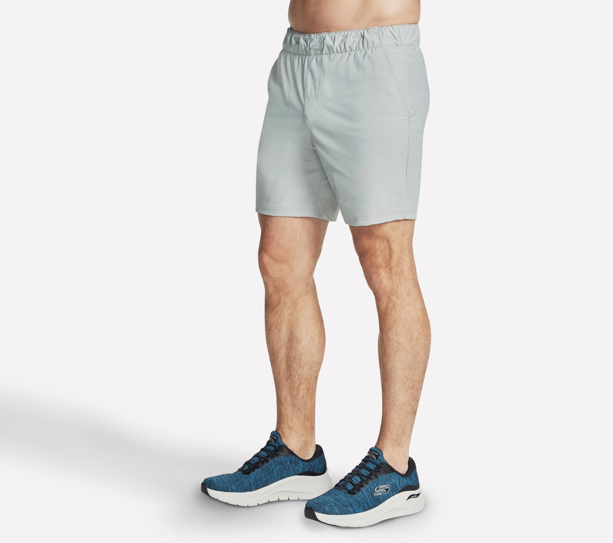 Men's Go Stretch Ultra 7" Inch Active Short by Skechers – Nylon Blend, Cement, Model SH2