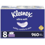 Kleenex White / 120 Count (Pack of 8) / OLD Box Tissues