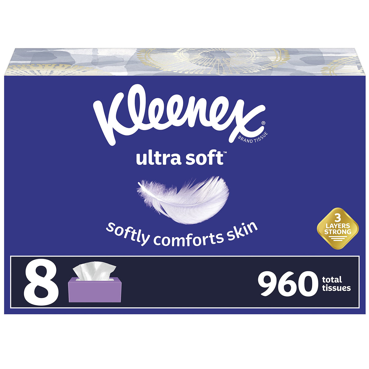 Kleenex White / 120 Count (Pack of 8) / OLD Box Tissues